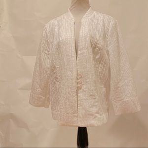 Dressbarn white jacket size xl